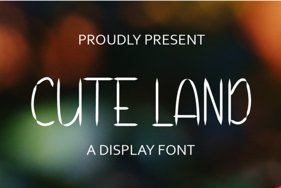 Cute Land: A Unique Display Font for Creative Expression